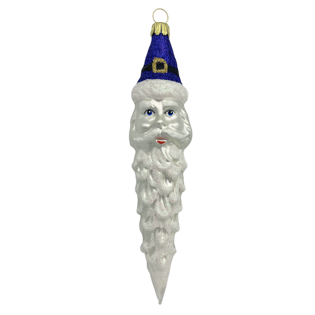 Santa Pinecone with Regal Blue Hat, Ornament by Old German Christmas