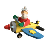 Santa Claus in a Plane Ornament by Graupner Holzminiaturen