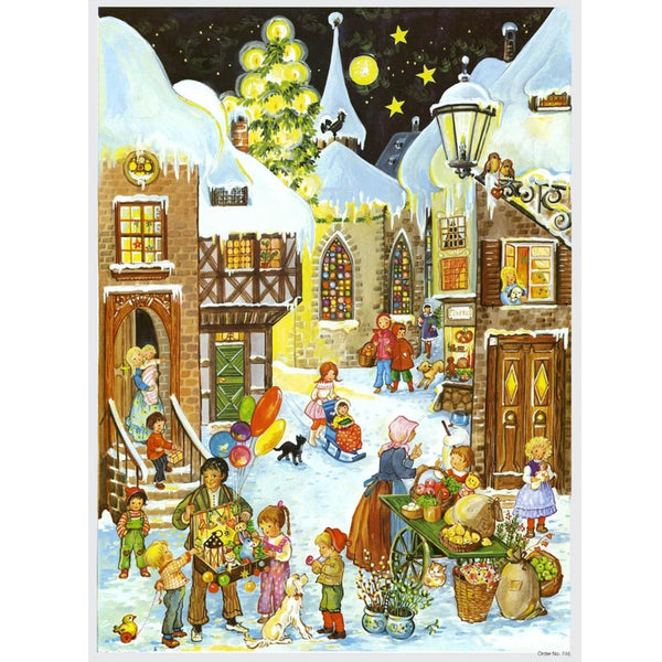 Shopping for Christmas Advent Calendar Card by Richard Sellmer Verlag