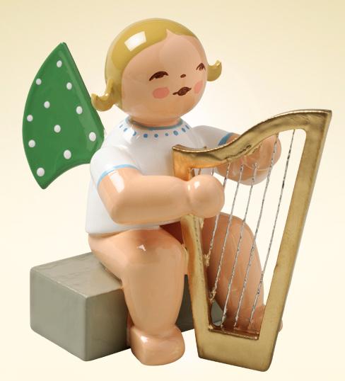 Angel with Harp, sitting by Wendt und Kuhn