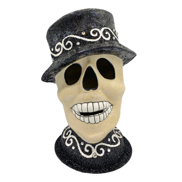 Skull with Top Hat by Ino Schaller