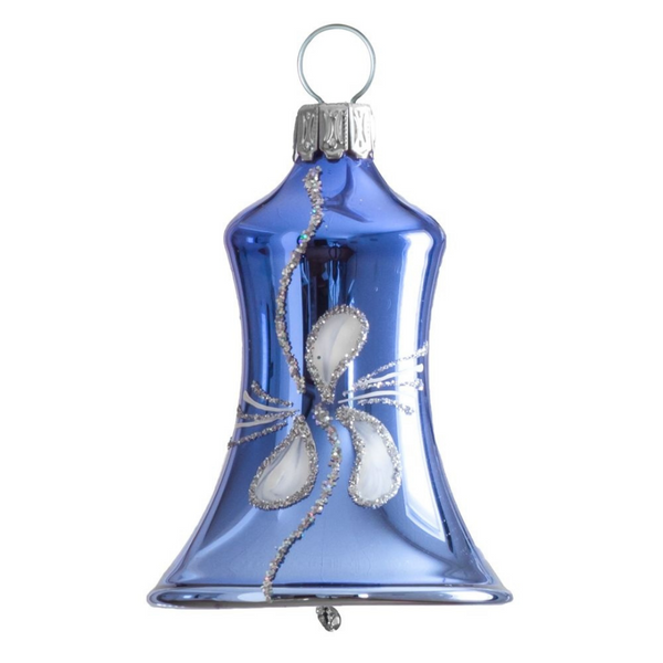 Orchid Twist Bell, shiny blue by Glas Bartholmes