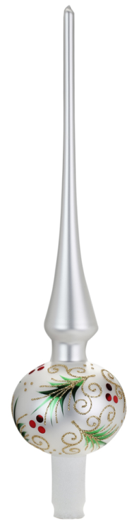 Evergreen Tree Topper, white matte, 11.9