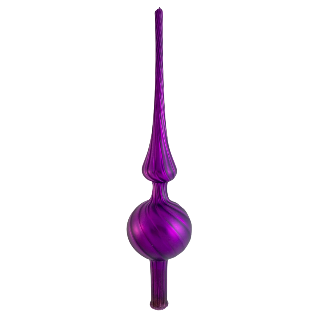 Purple matte Mercury Glass tree topper by Inge Glas