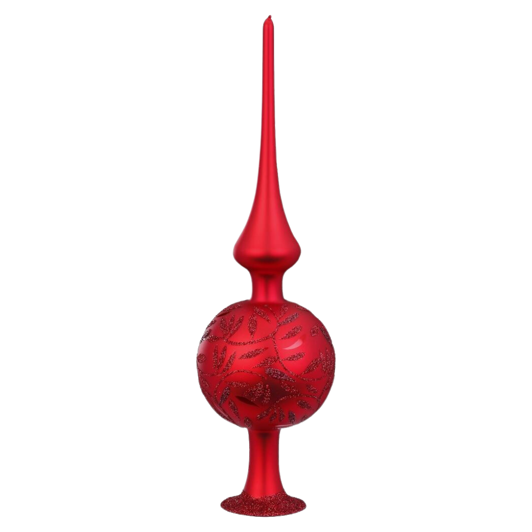 Small Delights Tree Topper, Red Matte by Inge Glas of Germany