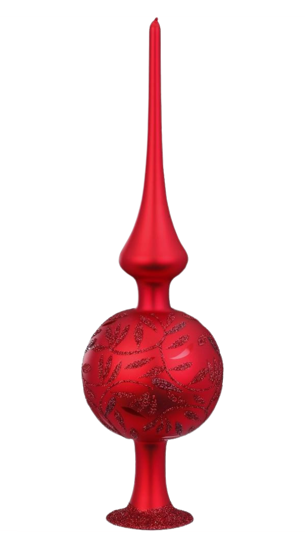 Small Delights Tree Topper, Red Matte by Inge Glas of Germany
