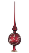 Rococo Tree Topper, port wine matte, 14.2" by Inge Glas of Germany