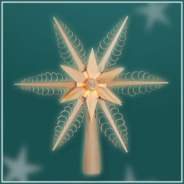 Lighted Center Star Tree Topper by Martina Rudolph in Seiffen