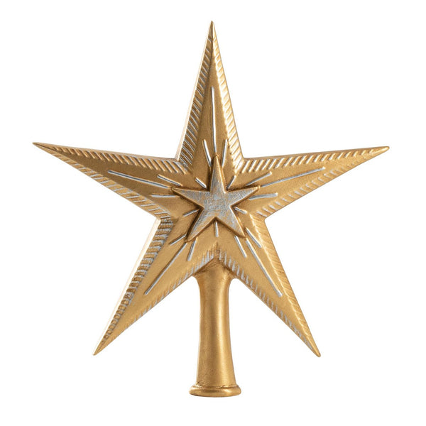 Small Binary Star in Gold Tree Topper by Marolin