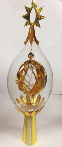 Big Crystal Gold Tree Topper by Resl Lenz