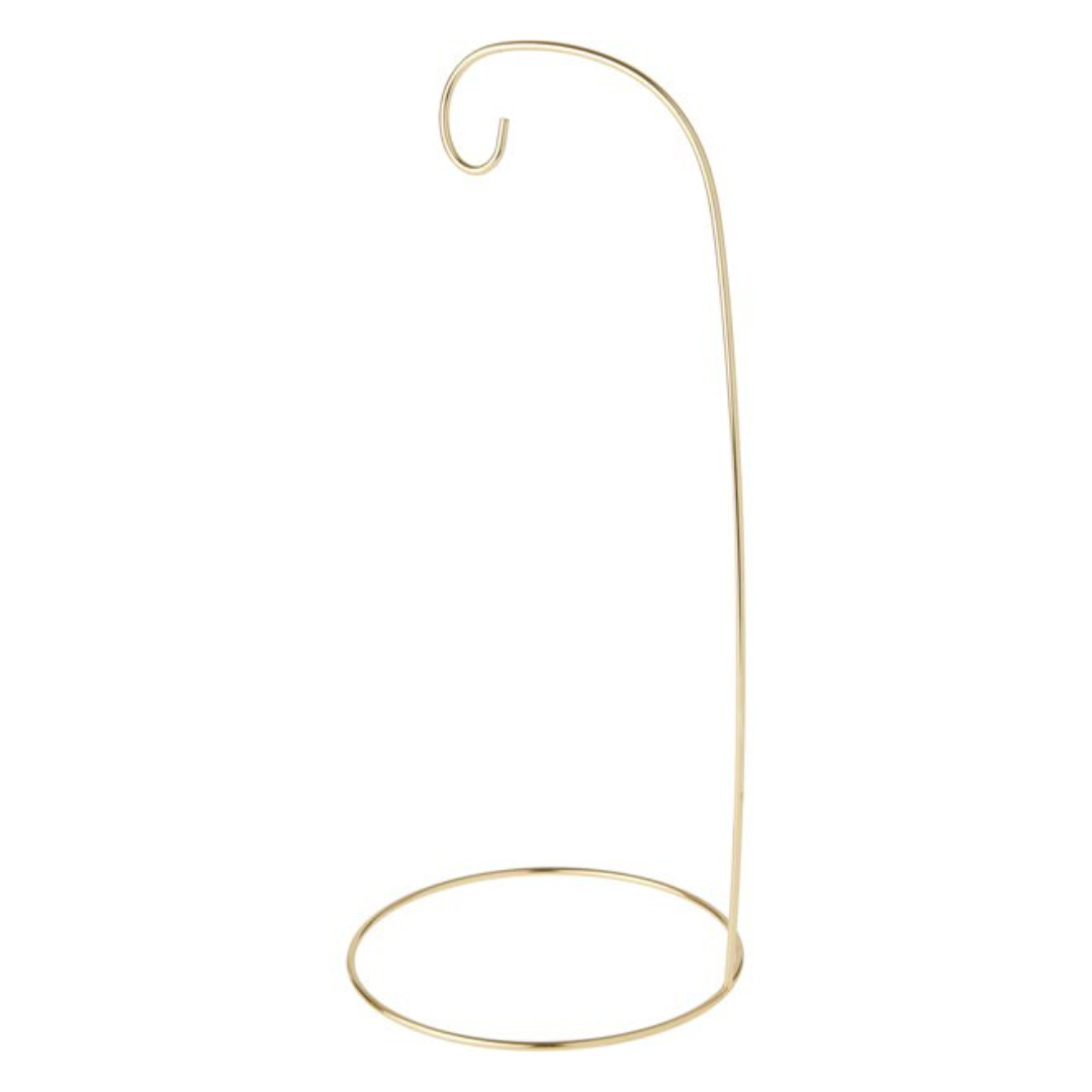 Single Ornament Stand, tall, brass