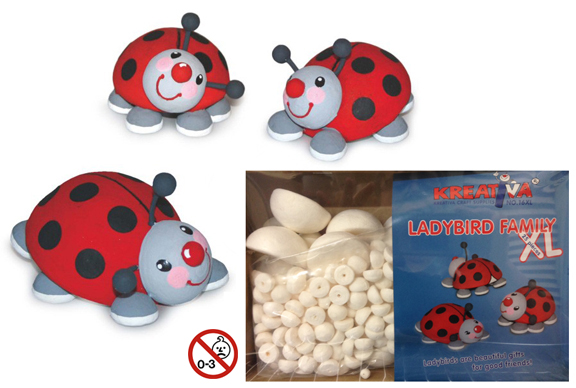 Recycled Paper Make it Yourself Ladybug Kit by PFF, Papier in Form und Farbe GmbH
