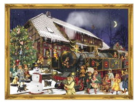 The Christmas Train Advent Calendar published by Stuttgart-based Richard Sellmer Verlag