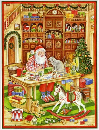 Santa Painting Advent Calendar by Richard Sellmer Verlag
