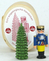 Nutcracker with Tree Miniature, Blue by Wolfgang Braun