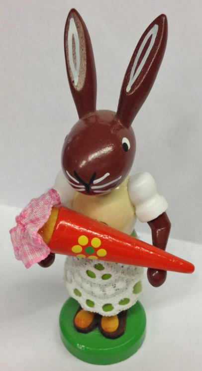 Rabbit with Sweets Wooden Figurine by Thomas Preissler