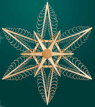 20.5" Wooden Star Wall or Window Decoration by Martina Rudolph