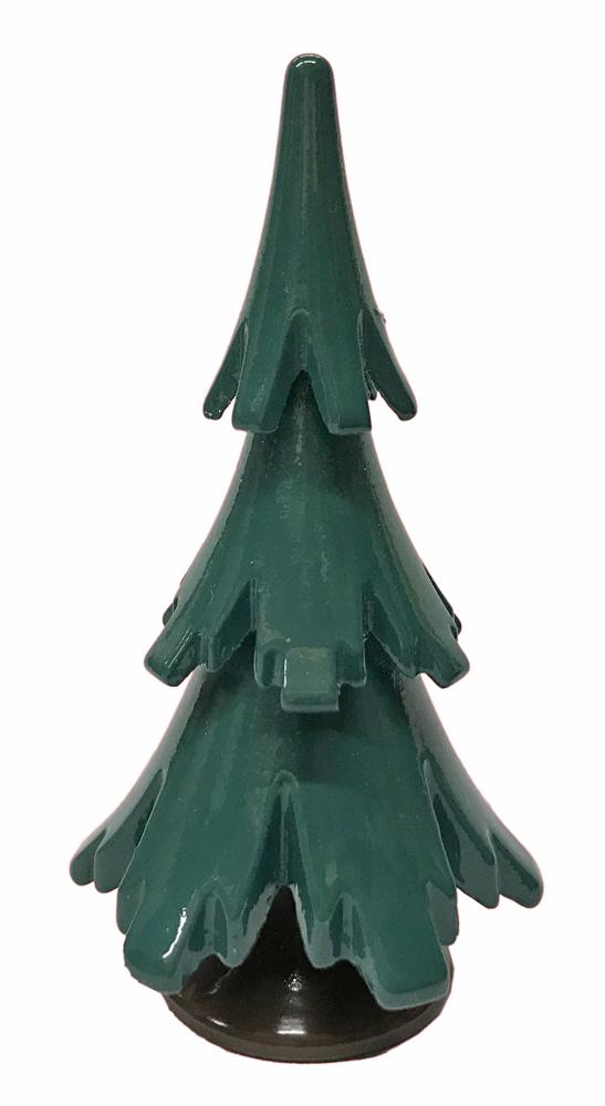 Carved Tree, green, 6.5 cm by Erzgebirgische Holzkunst Gahlenz GmbH