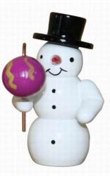 Snowman with Purple Lantern by Gahlenz GmbH RuT in Oederan