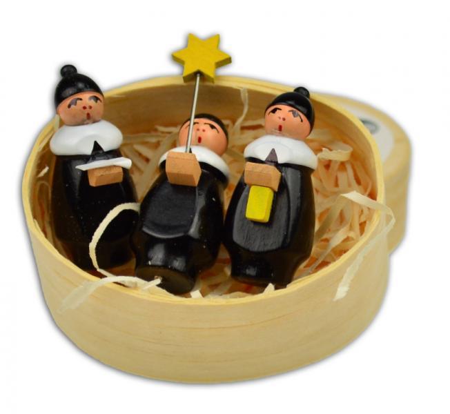 Miniature Choir in Wood Box by Wolfgang Braun