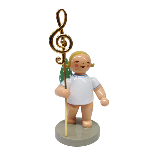 Standing Angel with Gold Plated Musical Clef made by Wendt und Kuhn