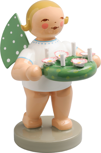 Assorted Standing Angel with Advent Wreath made by Wendt und Kuhn
