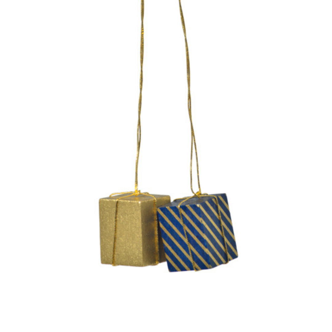 Packages Ornament, gold and blue by KWO