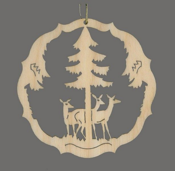 Deer Ornament by Lenk and Sohn in circle