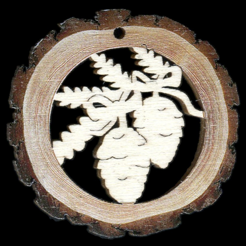 Pinecones Wood Ornament by Wandera GmbH