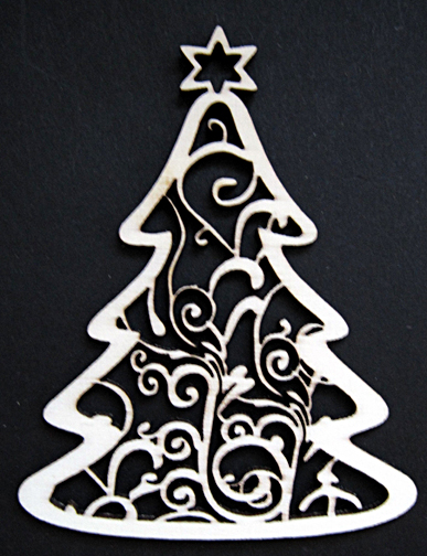 Tree with Swirls Wood Ornament by Wandera GmbH