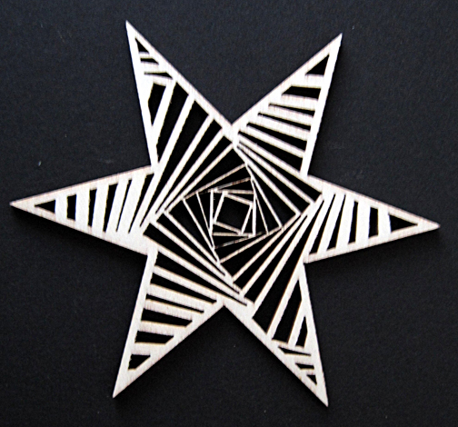 Star with Squares Wood Ornament by Wandera GmbH