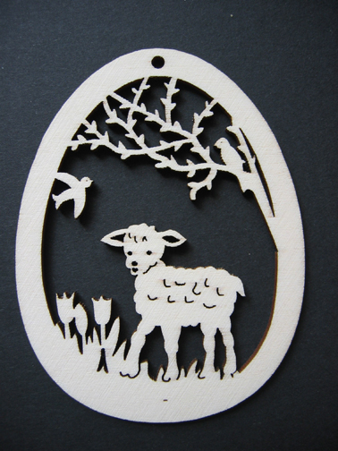 Lamb Wood Ornament by Wandera GmbH