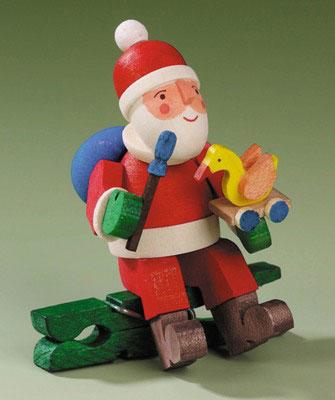 Santa with Duck Clip On Ornament by Graupner Holzminiaturen