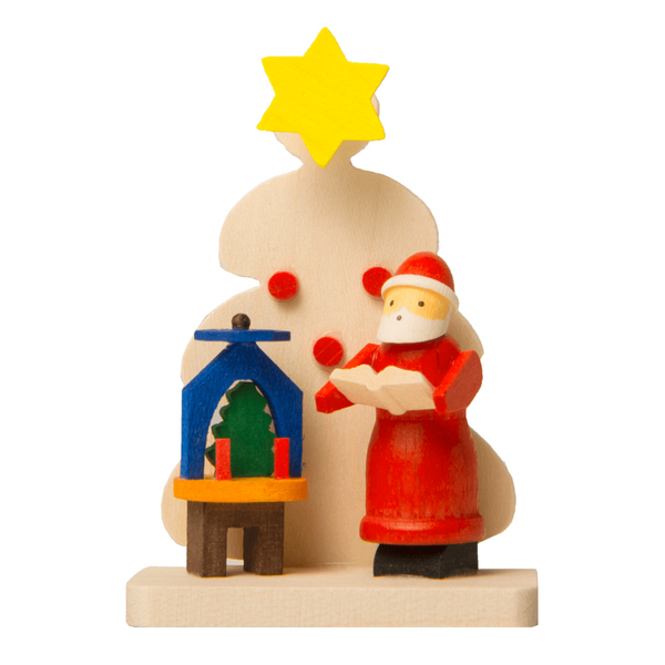 Tree Santa Claus with pyramid Ornament by Graupner Holzminiaturen