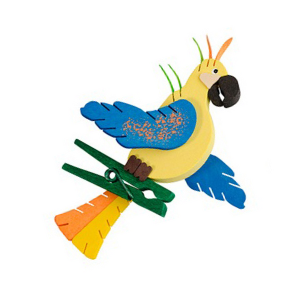 Parrot, Yellow Ornament by Graupner Holzminiaturen