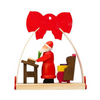 Santa Claus with List Under Bow Arch, Ornament by Graupner Holzminiaturen