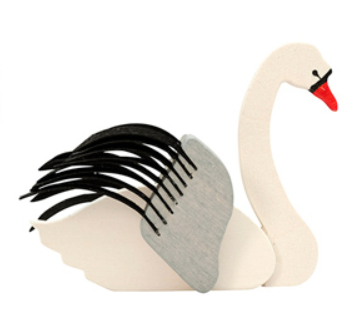 Swan ornament by Graupner Holzminiaturen