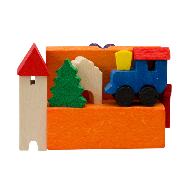 Orange Toy box by Graupner Holzminiaturen