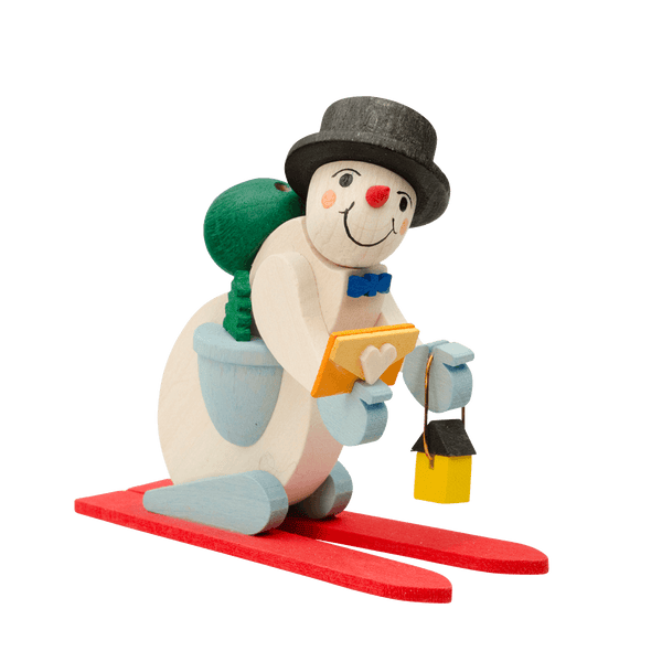 Skiing Snowman Ornament by Graupner Holzminiaturen