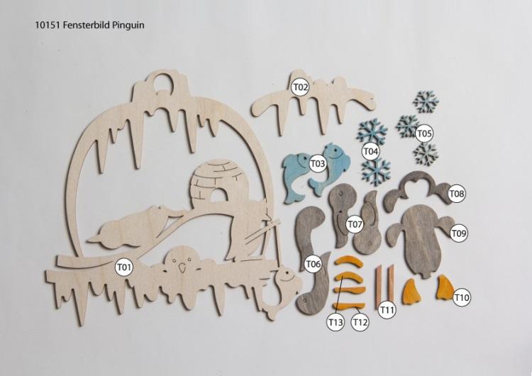 DIY Kit, Penguin Window Hanging Decoration by Kuhnert GmbH