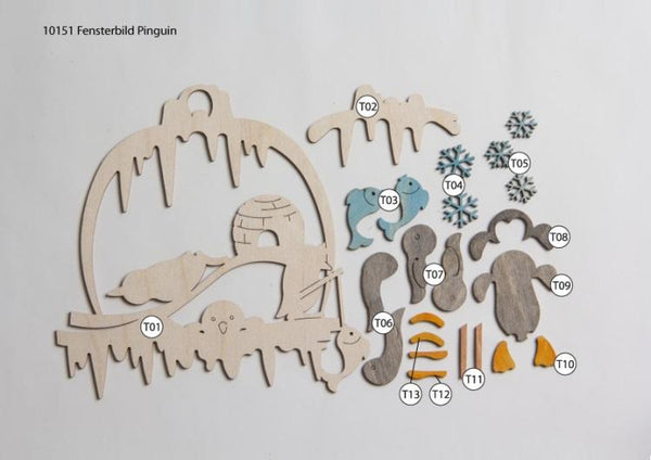 DIY Kit, Penguin Window Hanging Decoration by Kuhnert GmbH
