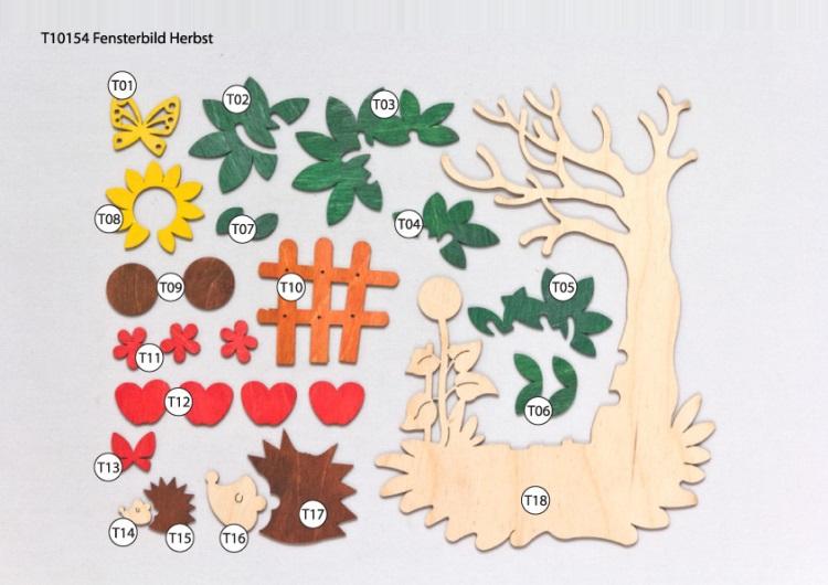 DIY Kit, Hedgehog Window Hanging Decoration by Kuhnert GmbH