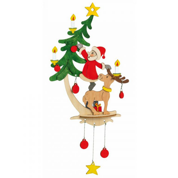 DIY Kit, Santa with Elk Window Hanging Decoration by Kuhnert GmbH