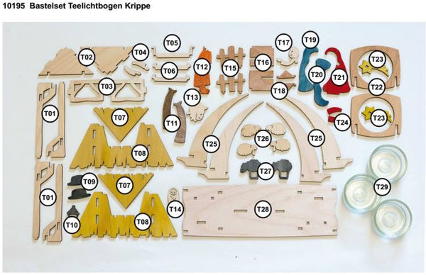 DIY Kit, Nativity Tea Light Arch by Kuhnert GmbH