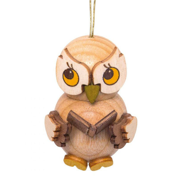 Owl with Book Ornament by Kuhnert GmbH