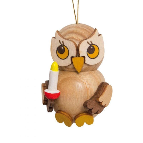 Owl with Candle Ornament by Kuhnert GmbH