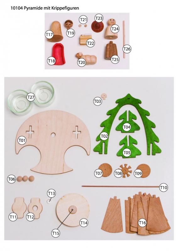 DIY Kit, Tea Light Nativity Pyramid by Kuhnert GmbH